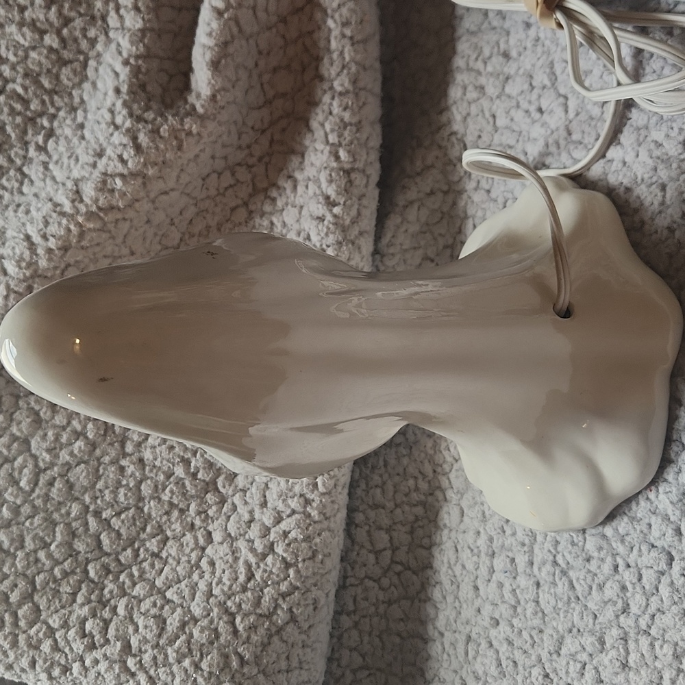 Halloweem Ceramic Spooky Ghost with Smiling Pumpkin Decor Light - Picture 3 of 11